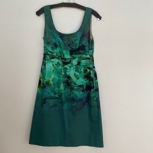 Elie Tahari size 4 multi color sleeveless sheath dress